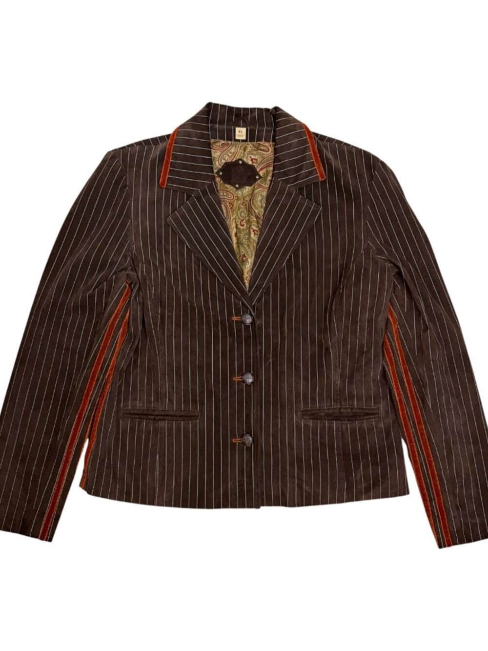 WILSONS LEATHER Vintage Jacket Brown Cropped Designer Suede Coat Womens XL
